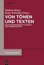 Cover: Von Tönen und Texten - De Gruyter