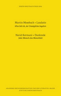 Abbildung von: Joseph-Breitbach-Preis 2014 - Akademie d. Wissenschaften u. d. Literatur
