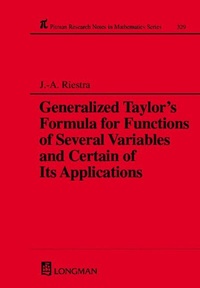 Abbildung von: A Generalized Taylor's Formula for Functions of Several Variables and Certain of its Applications - CRC Press