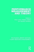 Cover: Performance Measurement and Theory - Routledge