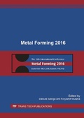 Cover: Metal Forming 2016 - Trans Tech Publications Ltd