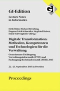 Cover: GI Edition Proceedings Band 261 Digitale Transformation: Methoden, Kompetenzen und Technologien f&uuml;r die Verwaltung - K&ouml;llen