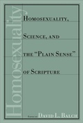 Cover: Homosexuality, Science and the Plain Sense of Scripture - William B Eerdmans Publishing Co