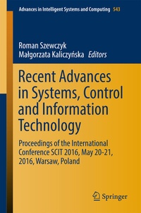 Enlarge image Cover: Recent Advances in Systems, Control and Information Technology - Springer