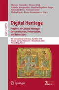 Cover: Digital Heritage. Progress in Cultural Heritage: Documentation, Preservation, and Protection - Springer