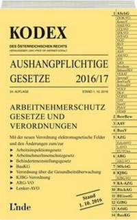 Abbildung von: KODEX Aushangpflichtige Gesetze 2016/17 - Linde