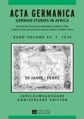 Cover: Acta Germanica - Peter Lang Verlag