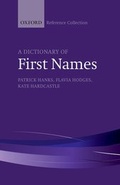 Cover: A Dictionary of First Names - Oxford University Press