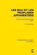 Cover: Les Bali et les Peuplades Apparentees (Ndaka-Mbo-Beke-Lika-Budu-Nyari) - Routledge