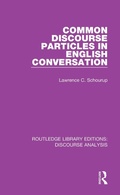 Cover: Common Discourse Particles in English Conversation - Routledge