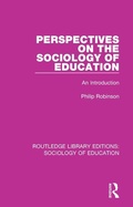 Cover: Perspectives on the Sociology of Education - Routledge