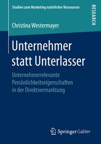 Abbildung von: Unternehmer statt Unterlasser - Springer Gabler
