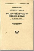 Cover: Constitution Jefferson's Manual & Rules of the House of Representatives of the U.S. (House Rules and Manual) - Government Printing Office