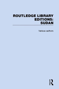 Abbildung von: Routledge Library Editions: Sudan - Routledge