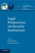 Cover: Legal Perspectives on Security Institutions - Cambridge University Press