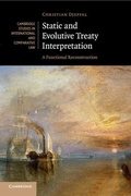Cover: Static and Evolutive Treaty Interpretation - Cambridge University Press