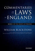 Cover: The Oxford Edition of Blackstone's: Commentaries on the Laws of England - OUP eBook