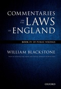 Cover: The Oxford Edition of Blackstone's: Commentaries on the Laws of England - OUP eBook