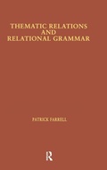 Cover: Thematic Relations and Relational Grammar - Routledge