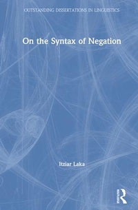 Enlarge image Cover: On the Syntax of Negation - Routledge