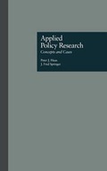 Cover: Applied Policy Research - CRC Press