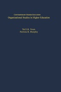 Cover: Organizational Studies in Higher Education - Routledge