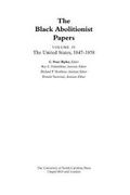 Cover: The Black Abolitionist Papers - The University of North Carolina Press