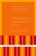 Cover: Translating the Social World for Law - OUP eBook