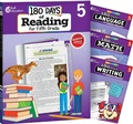 Cover: 180 Days (TM): Reading, Math, Writing, & Language for Grade 5: 4-Book Set - Shell Educational Publishing