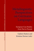 Cover: Metalinguistic Perspectives on Germanic Languages - Peter Lang Verlag
