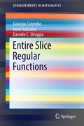 Cover: Entire Slice Regular Functions - Springer