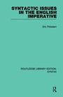 Cover: Syntactic Issues in the English Imperative - Routledge