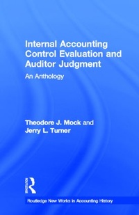 Enlarge image Cover: Internal Accounting Control Evaluation and Auditor Judgement - Routledge