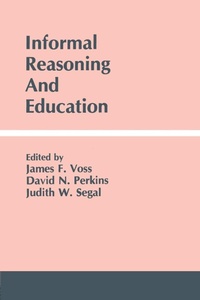 Enlarge image Cover: Informal Reasoning and Education - Routledge