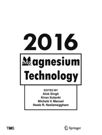 Enlarge image Cover: Magnesium Technology 2016 - Springer