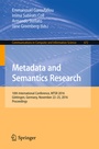 Cover: Metadata and Semantics Research - Springer