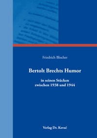 Enlarge image Cover: Bertolt Brechts Humor - Kovac, Dr. Verlag