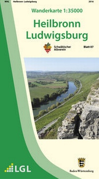 Abbildung von: Wanderkarte 1:35000 Heilbronn Ludwigsburg - Landesamt für Geoinformation und Landentwicklung Baden-Württemberg (LGL)