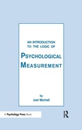 Cover: An Introduction To the Logic of Psychological Measurement - Psychology Press