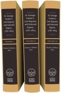 Abbildung von: St. George Tucker's Law Reports and Selected Papers, 1782-1825 - The University of North Carolina Press