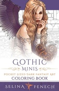 Cover: Gothic Minis - Pocket Sized Dark Fantasy Art Coloring Book - Fairies and Fantasy Pty Ltd