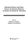 Cover: Relating Theory and Data - Psychology Press