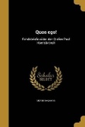 Cover: Quos ego! - Wentworth Press