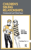 Cover: Children's Sibling Relationships - Psychology Press