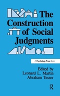 Cover: The Construction of Social Judgments - Psychology Press