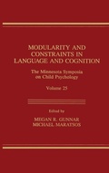 Cover: Modularity and Constraints in Language and Cognition - Psychology Press