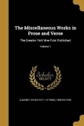 Cover: The Miscellaneous Works in Prose and Verse - Wentworth Press