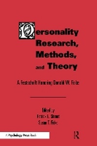 Enlarge image Cover: Personality Research, Methods, and Theory - Psychology Press