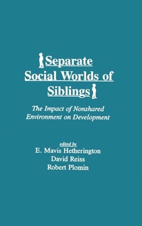 Enlarge image Cover: Separate Social Worlds of Siblings - Routledge
