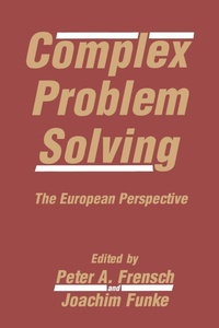Enlarge image Cover: Complex Problem Solving - Psychology Press